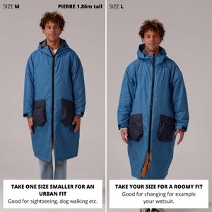 VOITED 2nd Edition Outdoor Changing Robe & Drycoat for Surfing, Camping, Vanlife & Wild Swimming - Blue Steel Changewear VOITED 