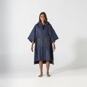 VOITED Micro Fleece Poncho - Ocean Navy/Ethno Changewear VOITED 