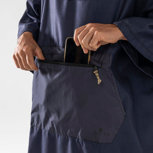 VOITED Micro Fleece Poncho -Ocean Navy/Ethno Changewear VOITED 