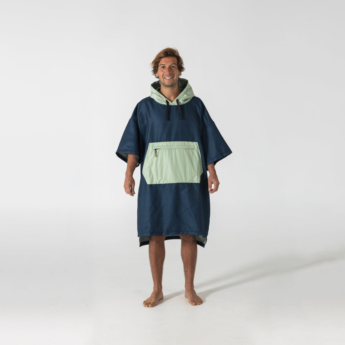 VOITED Micro Fleece Poncho - Ocean Navy/Cameo Green Changewear VOITED 