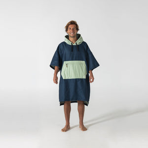 VOITED Micro Fleece Poncho - Ocean Navy/Cameo Green Changewear VOITED 