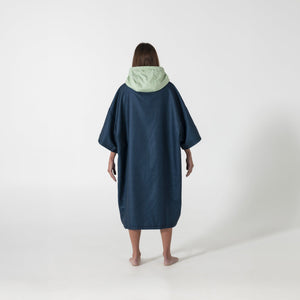 VOITED Micro Fleece Poncho - Ocean Navy/Cameo Green Changewear VOITED 