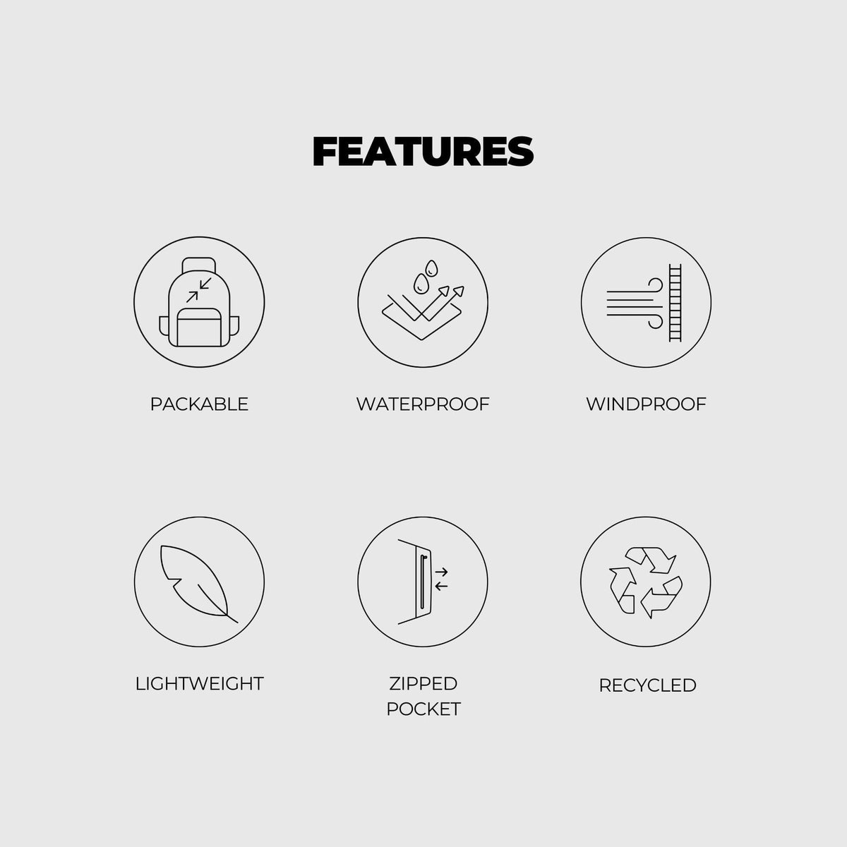 VOITED Rain Poncho 2.0 - Graphite Rainwear VOITED 