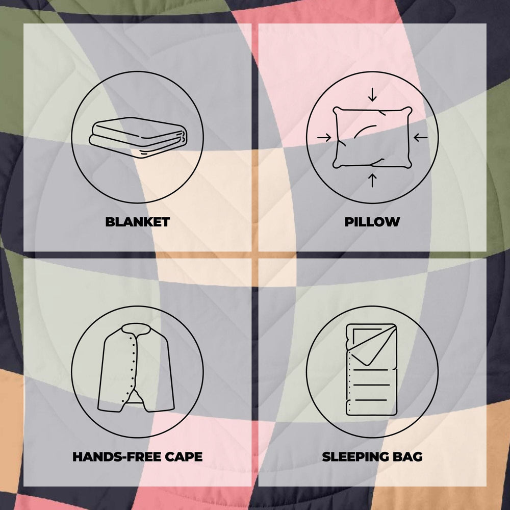 VOITED CloudTouch® Indoor/Outdoor Camping Blanket - Wavecheck Blankets VOITED 