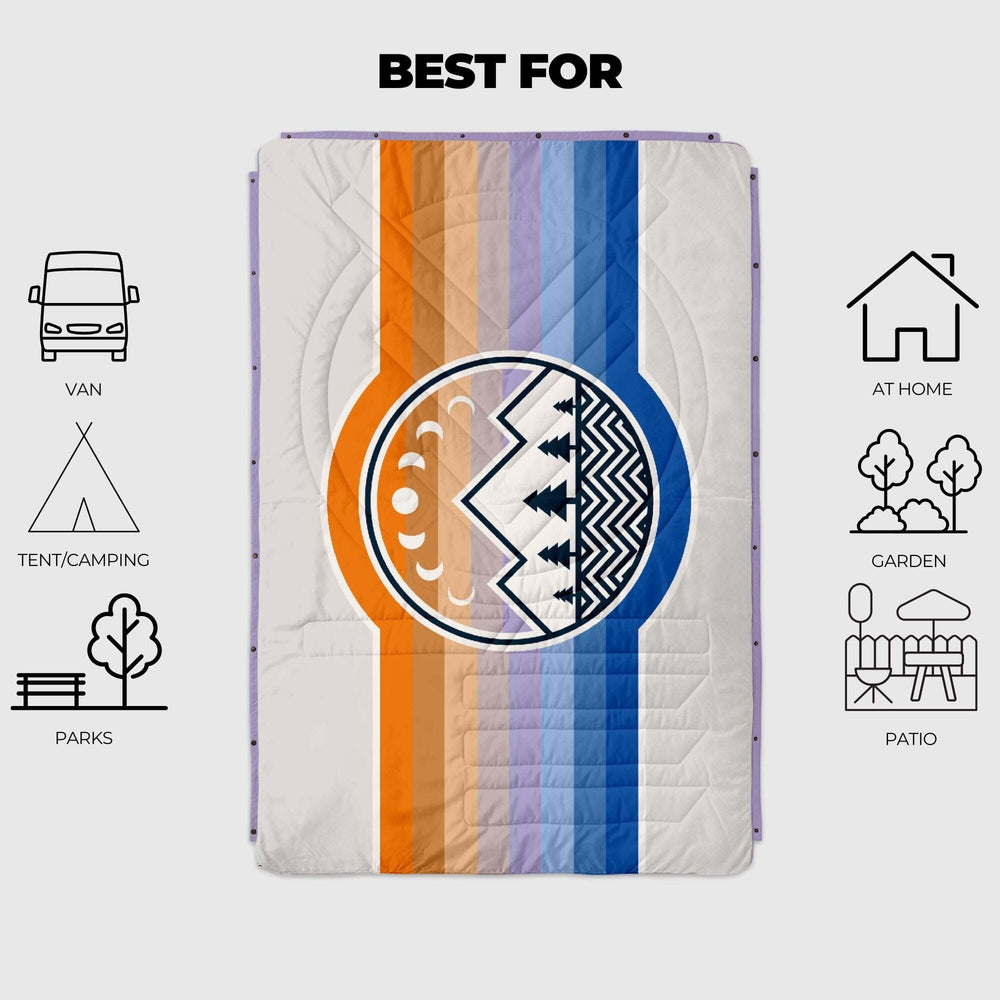 VOITED Fleece Outdoor Camping Blanket - Camp Vibes Powder Blankets VOITED 