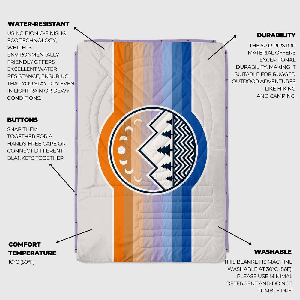 VOITED Fleece Outdoor Camping Blanket - Camp Vibes Powder Blankets VOITED 