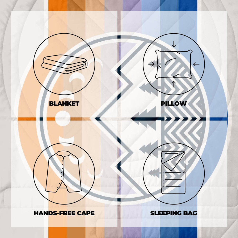 VOITED Fleece Outdoor Camping Blanket - Camp Vibes Powder Blankets VOITED 