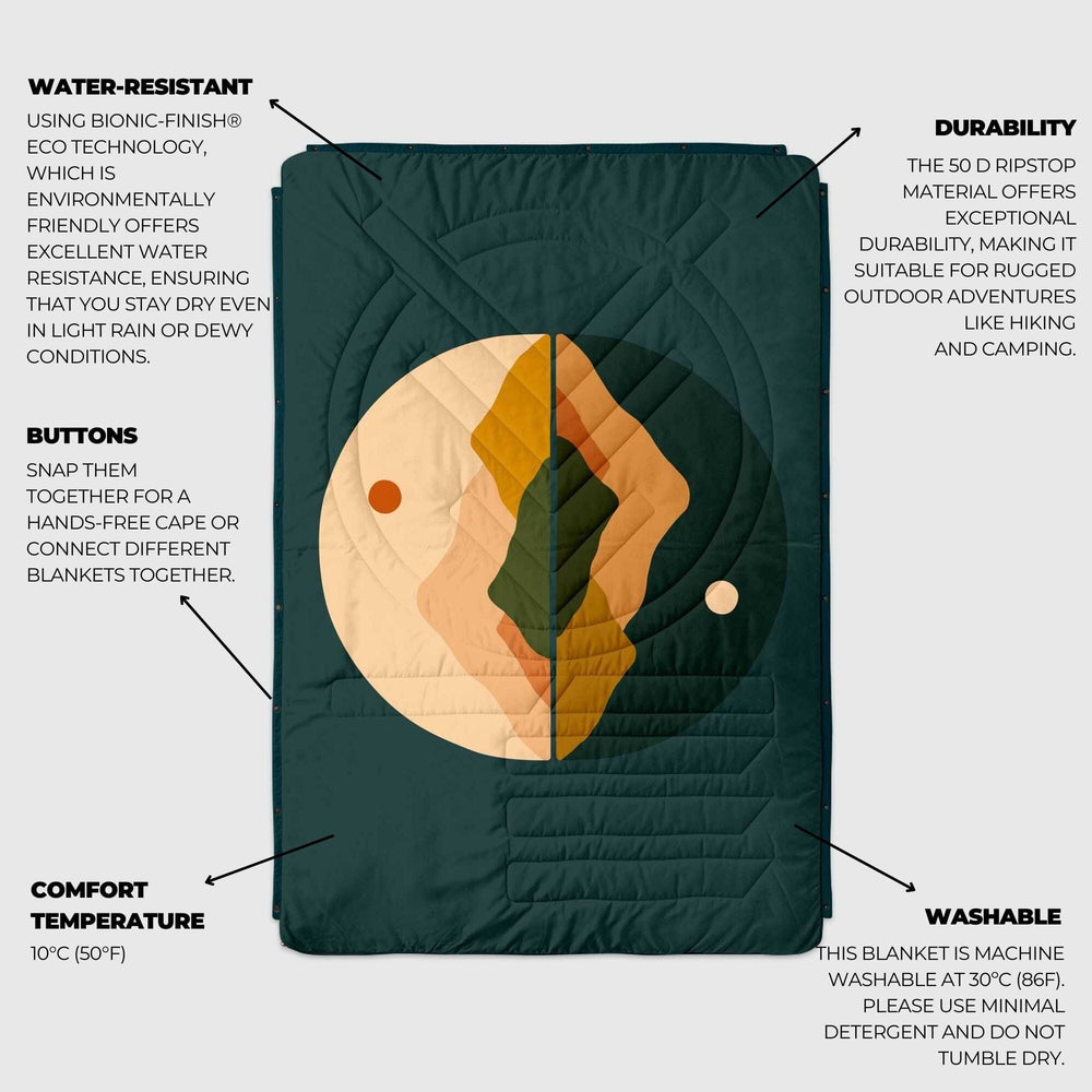 VOITED Fleece Outdoor Camping Blanket - Day & Night Blankets VOITED 