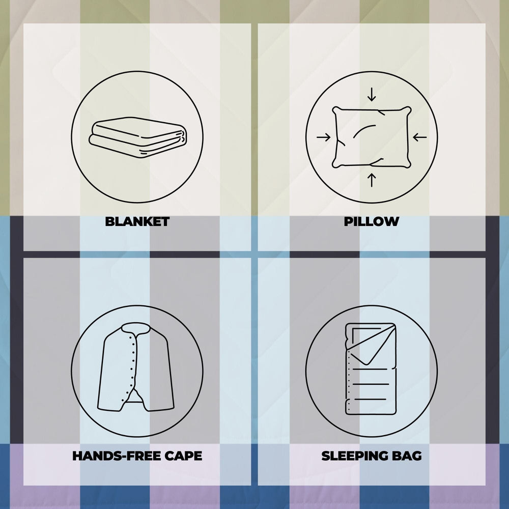 VOITED Fleece Outdoor Camping Blanket - Azure Blankets VOITED 