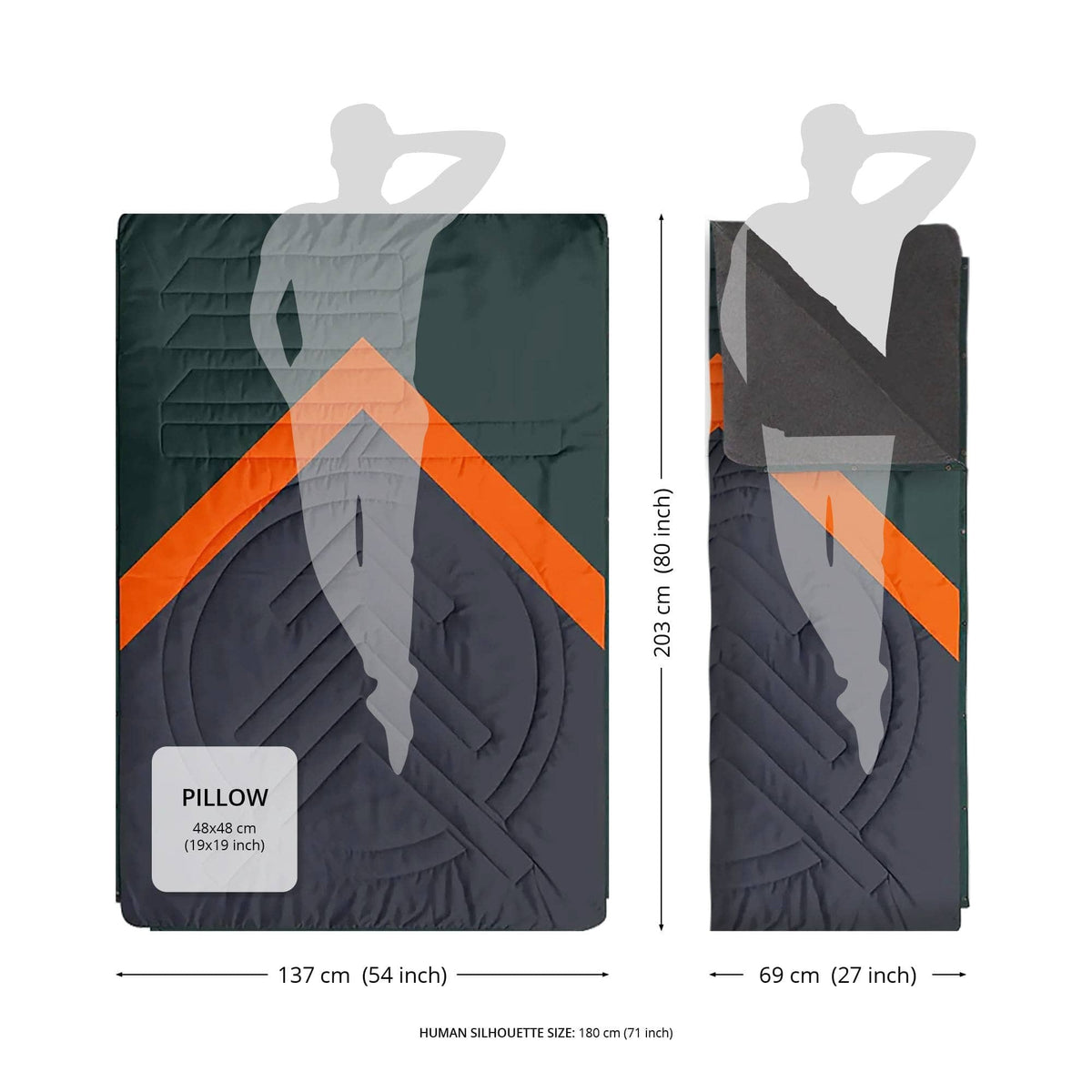 VOITED Fleece Outdoor Camping Blanket - Stardust Valley Blankets VOITED 