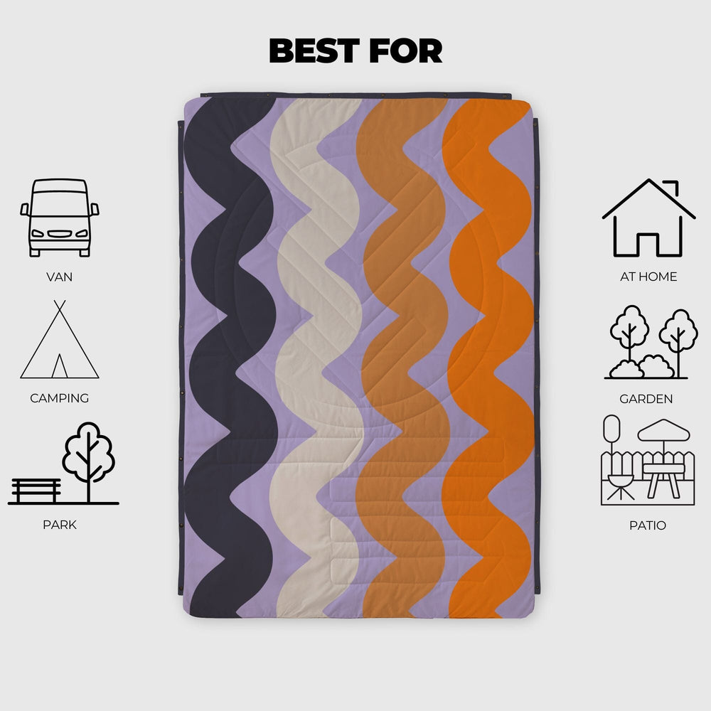 VOITED Fleece Outdoor Camping Blanket - Tide Blankets VOITED 