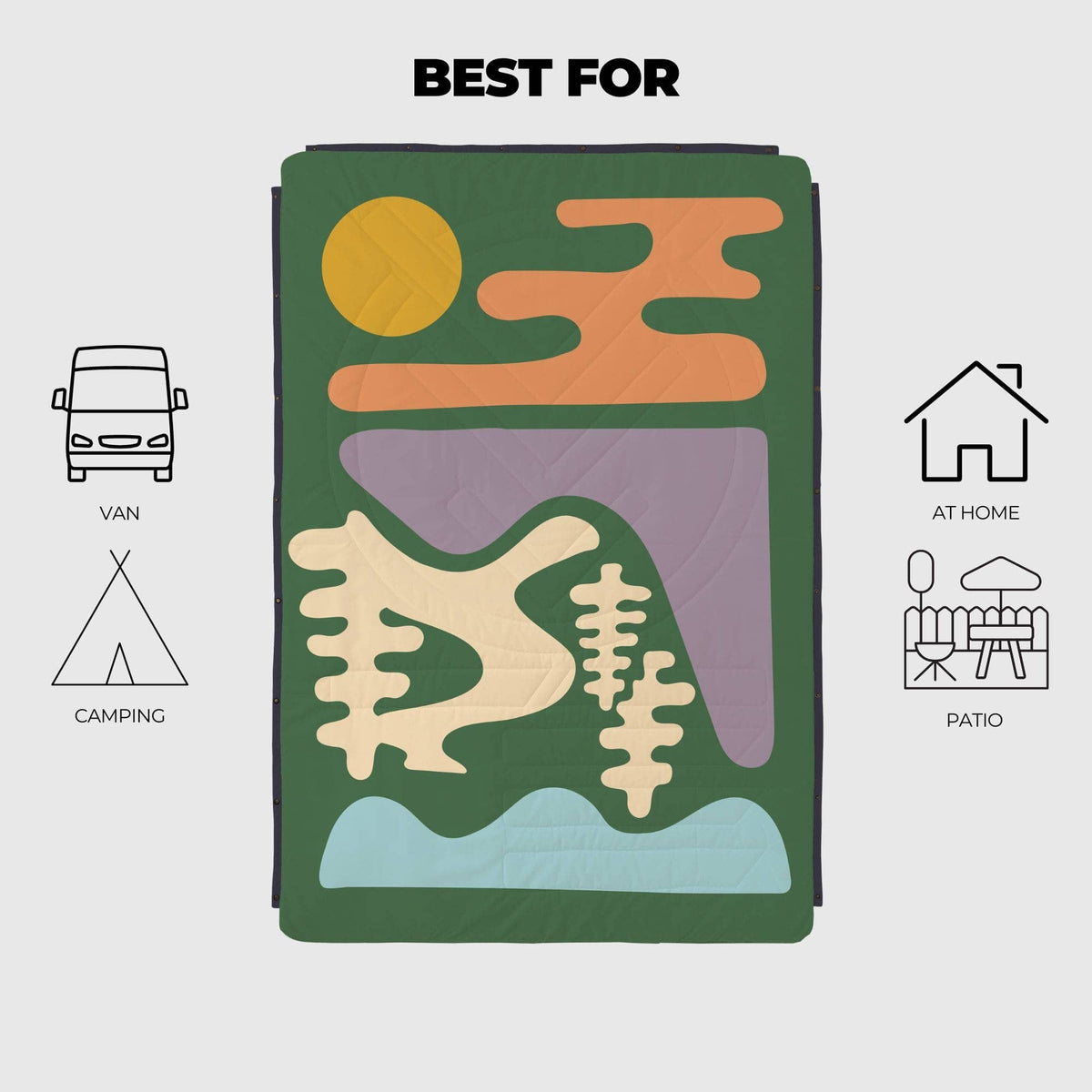 VOITED Mini Traveler Cream Indoor / Outdoor Camping Blanket - Trailbound Blankets VOITED 