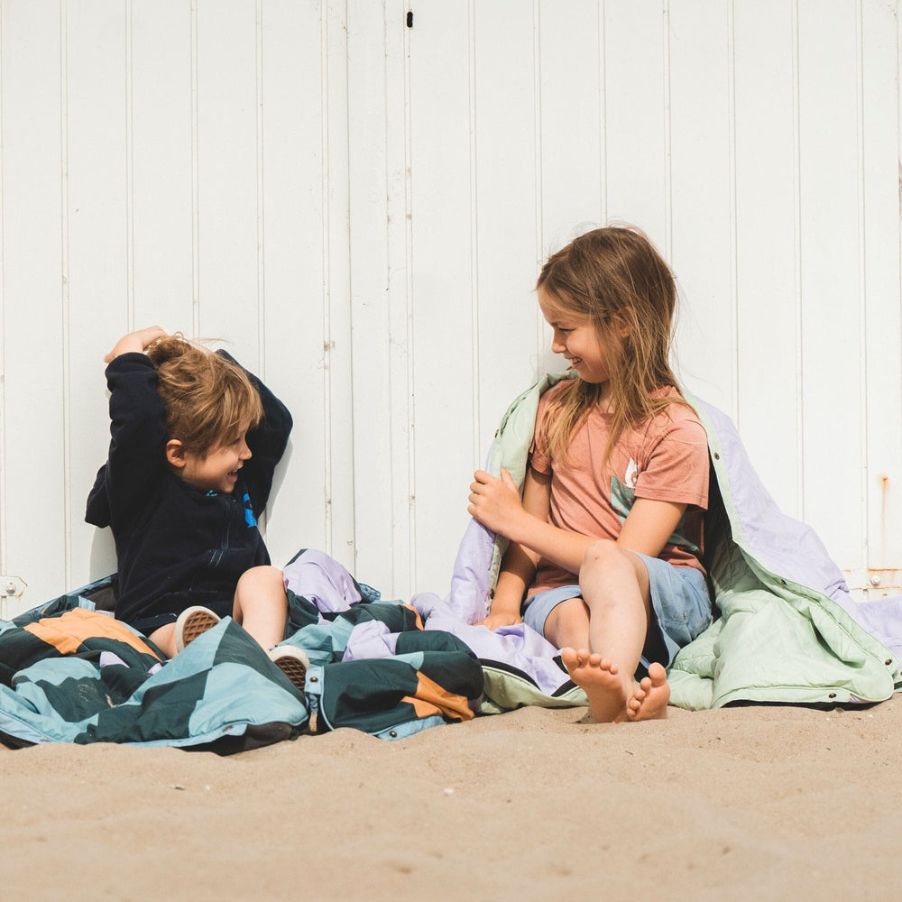 VOITED Mini Traveler Cream Indoor / Outdoor Camping Blanket - Cheeckers Blankets VOITED 