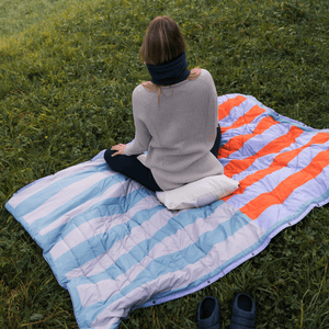 VOITED Recycled Ripstop Outdoor Camping Blanket - Arctic Mist/Digital Lavender Blankets VOITED 