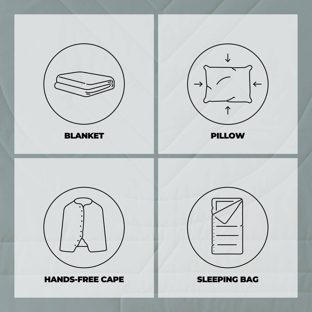 VOITED Recycled Ripstop Outdoor Camping Blanket - Eucalyptus Blankets VOITED 