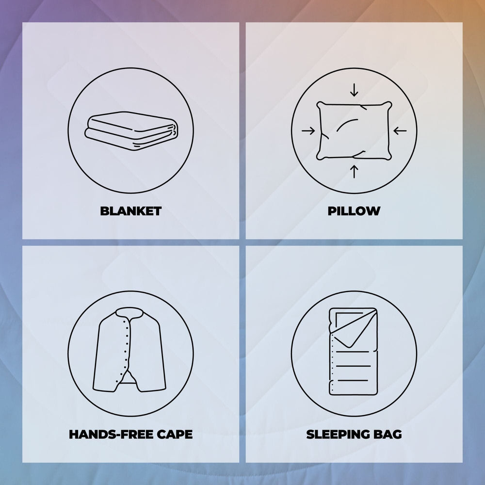 VOITED Recycled Ripstop Outdoor Camping Blanket - Fuzzy Sunset Blankets VOITED 