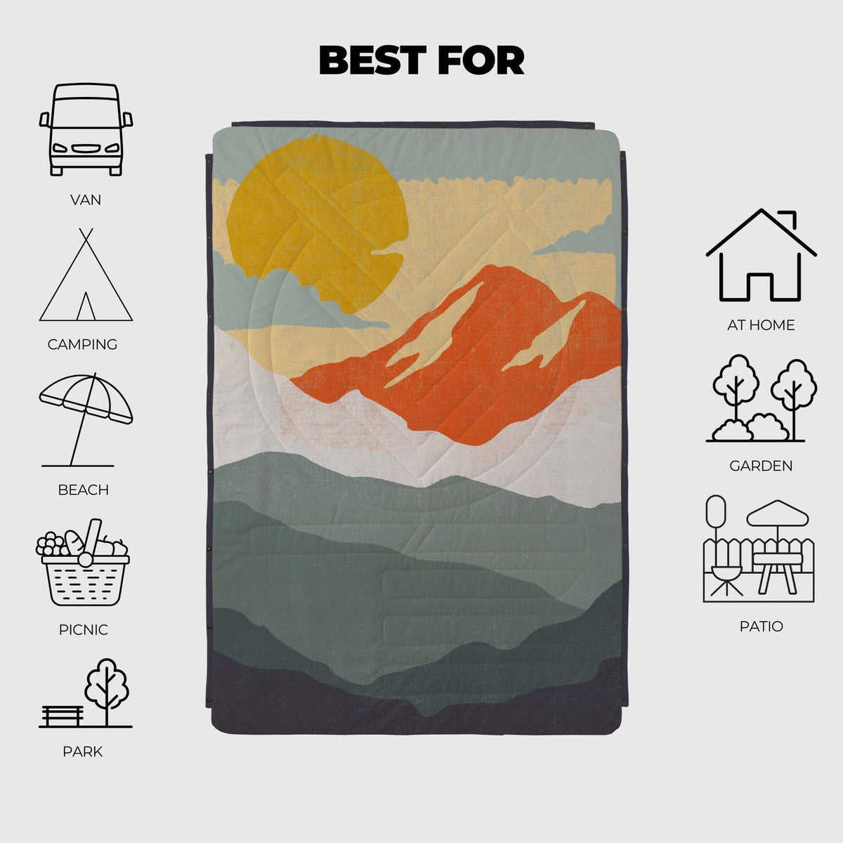 VOITED Recycled Ripstop Outdoor Camping Blanket - Nomadnext Blankets VOITED 