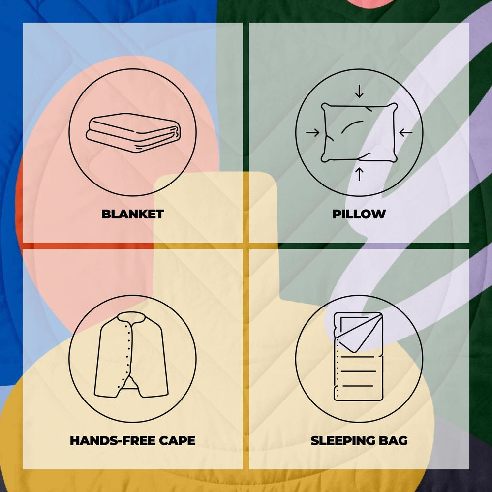 VOITED Recycled Ripstop Outdoor Camping Blanket - Out The Window/Graphite Blankets VOITED 