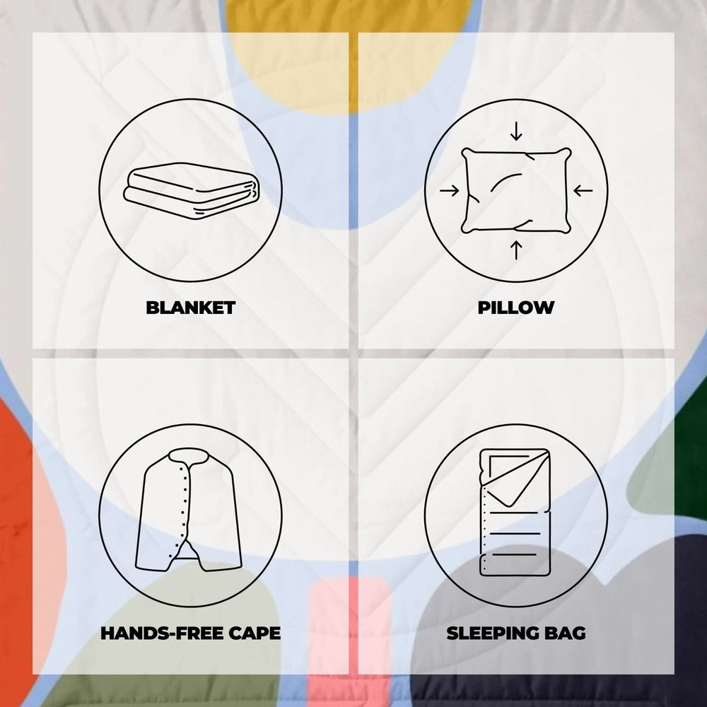 VOITED Recycled Ripstop Outdoor Camping Blanket - Playtime/Olive Blankets VOITED 