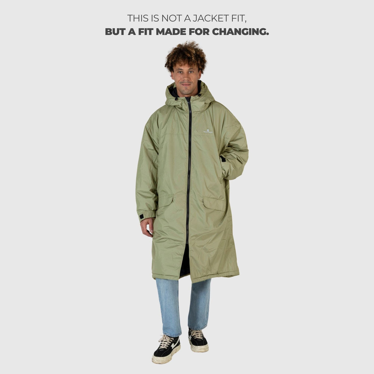 VOITED 3rd Edition Outdoor Changing Robe & Drycoat for Surfing, Camping, Vanlife & Wild Swimming - Olive Changewear VOITED 