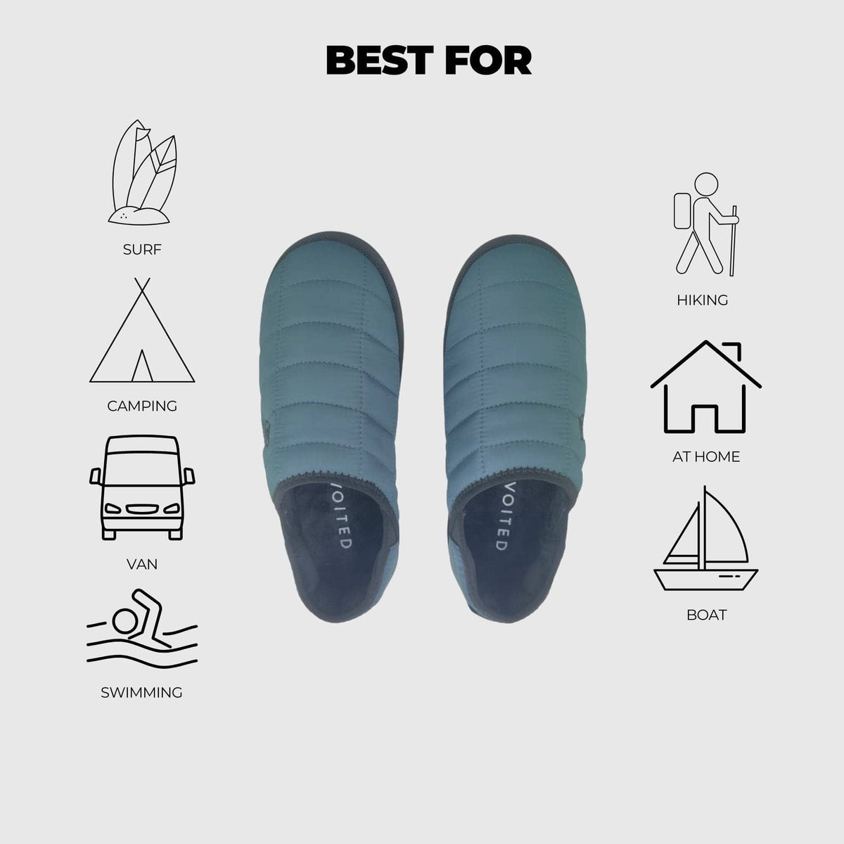 VOITED RidgeLoft SlipOn - Men's fit - Deep Jungle Footwear VOITED 