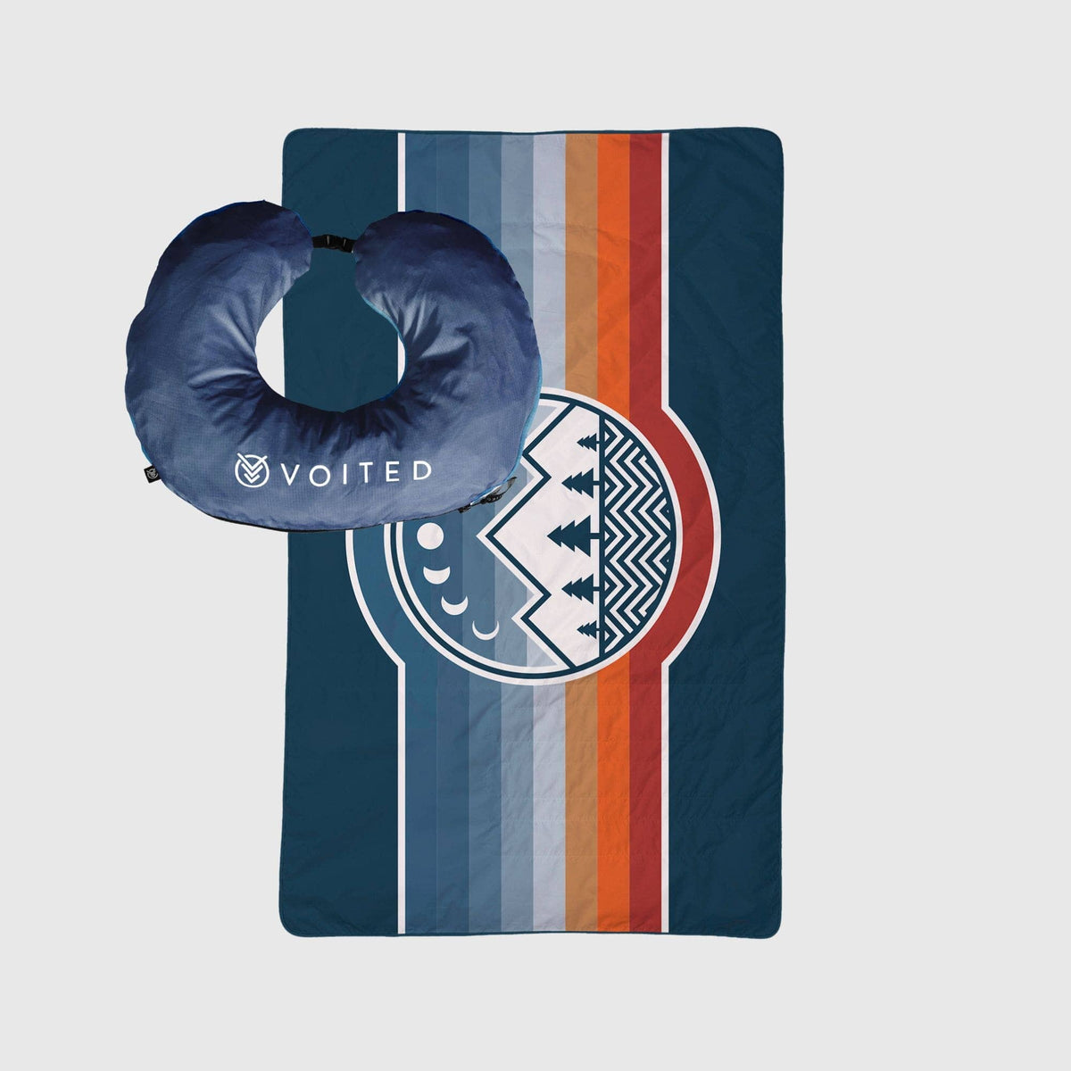 VOITED NeckPack™ Travel PillowBlanket™ - Camp Vibes Two Blankets VOITED 