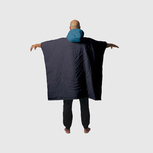 VOITED Trooper Outdoor Premium Poncho-Blanket - Blue Steel / Graphite Blankets VOITED EU 