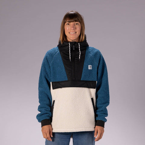 VOITED Sherpa Fleece Hoodie - Blue Steel Apparel VOITED 