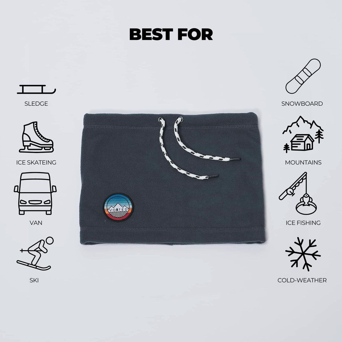 VOITED Snood - Charcoal Accessories VOITED 