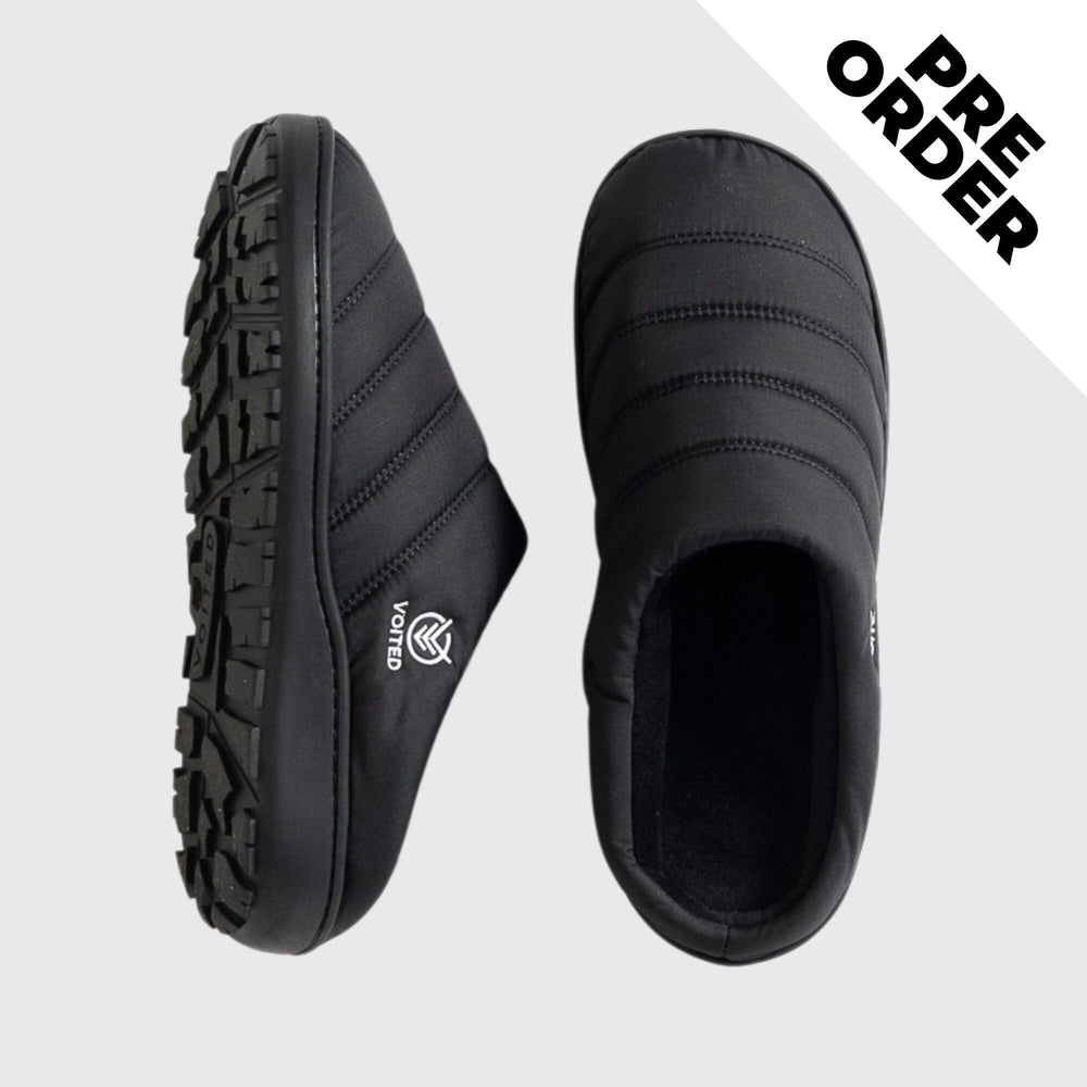 VOITED Soul Slipper - Lightweight, Indoor/Outdoor Camping Slippers - Black Footwear VOITED 